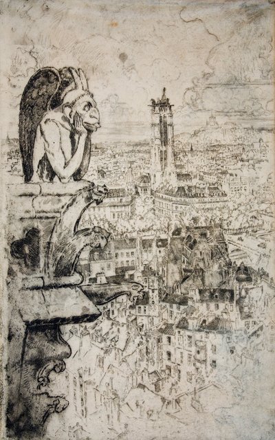 París desde Notre-Dame de Joseph Pennell